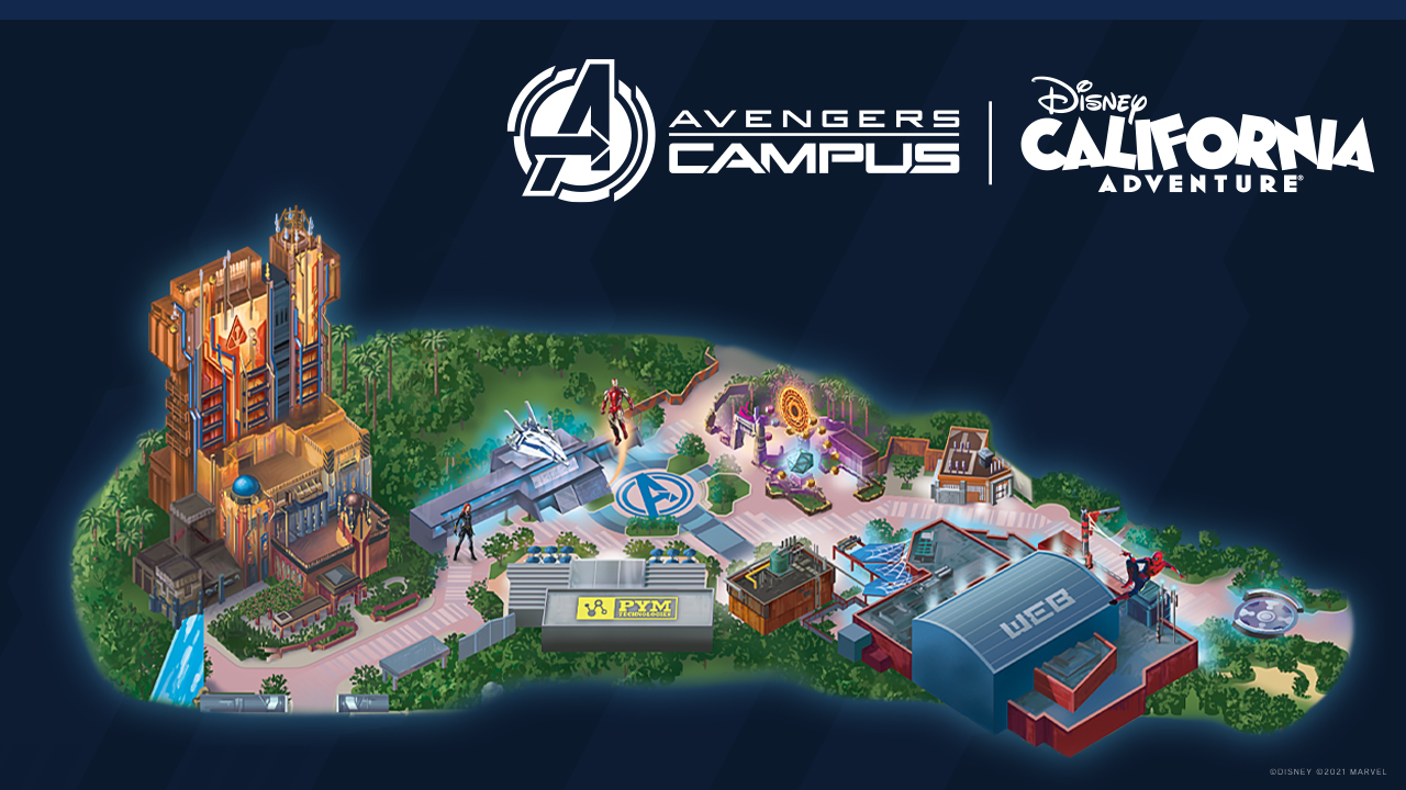 Here's Your First look at the Avengers Campus Map at Disney California Adventure