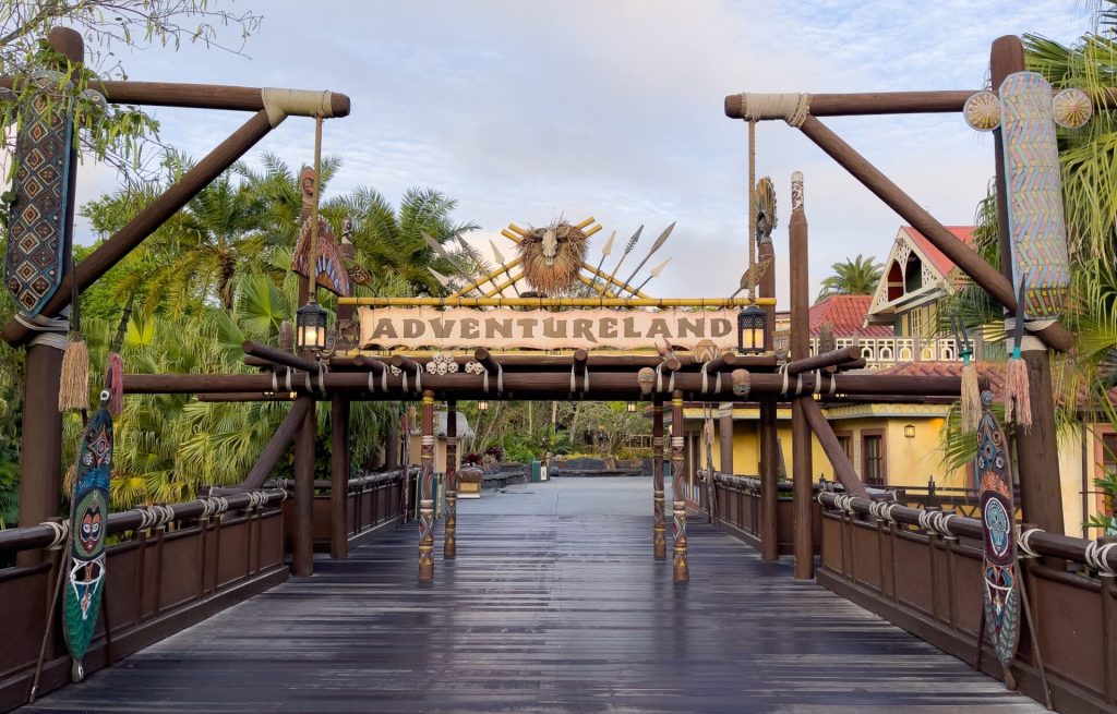 Disney World Begins to Dismantle Magic Kingdom’s Adventureland Sign