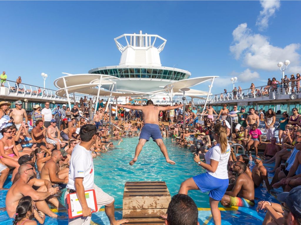 passengers on a cruise ship