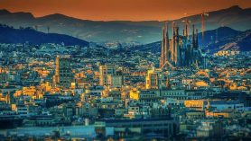 Skyline of Barcelona, Spain