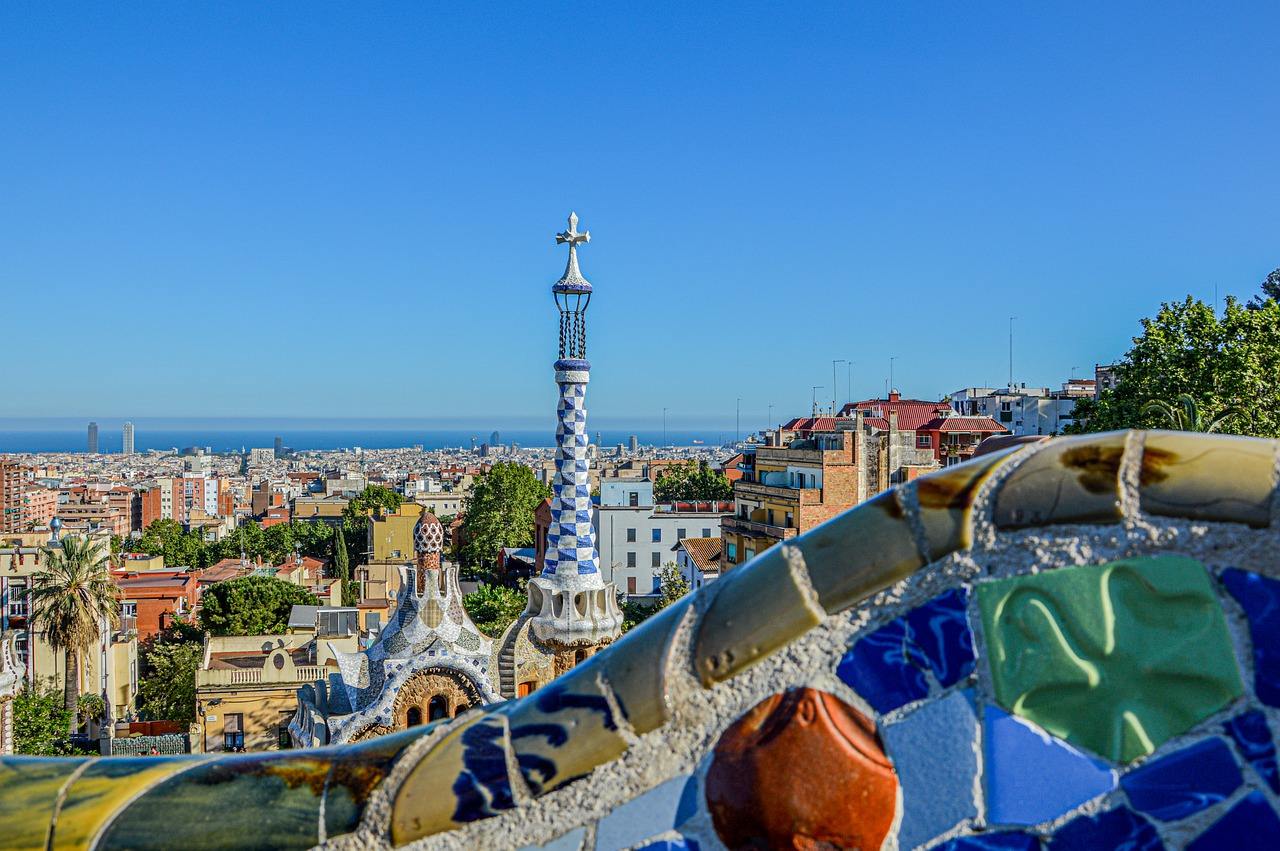 View from Parque Güell in Barcelona