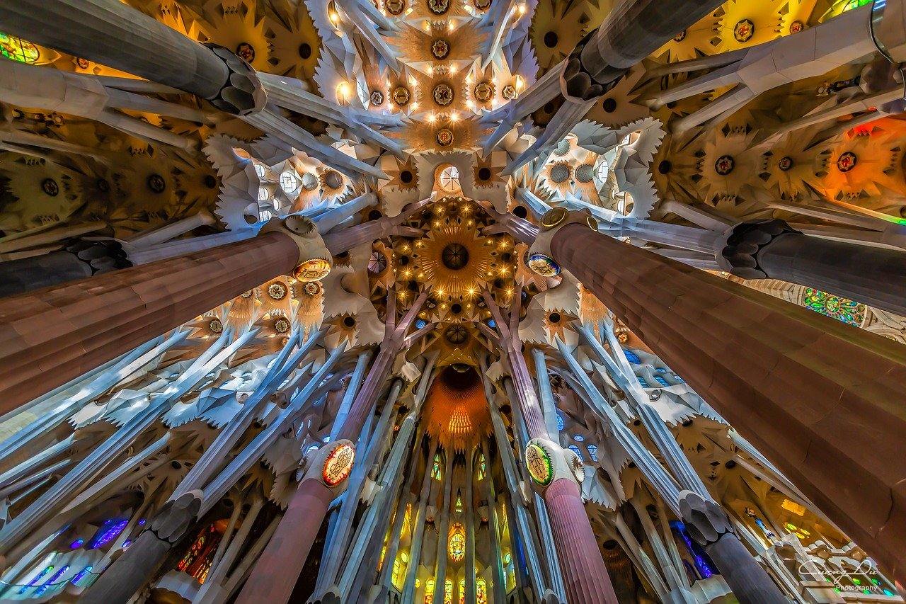 Sagrada Familia by Antoni Gaudí in Barcelona, Spain