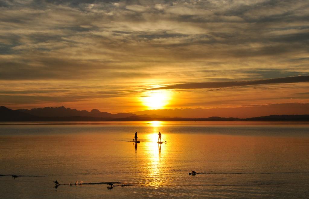 Try standup paddleboarding in Barbuda at sunset