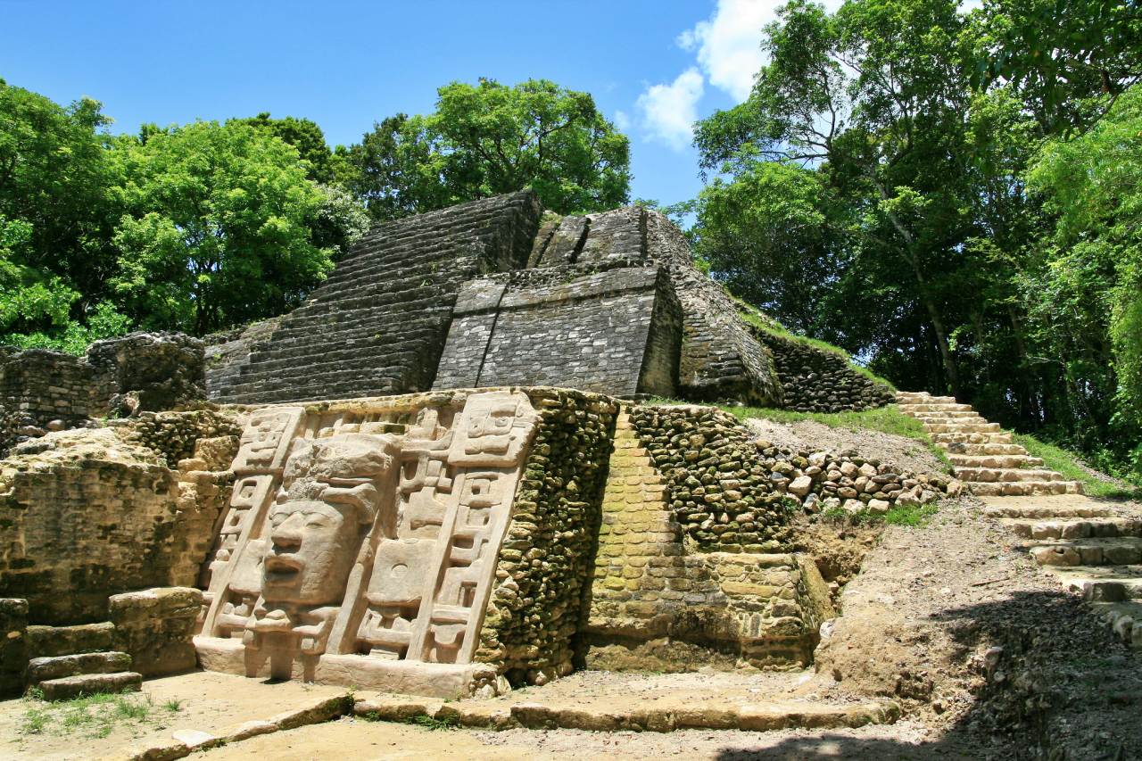 Lamanai temple in Belize