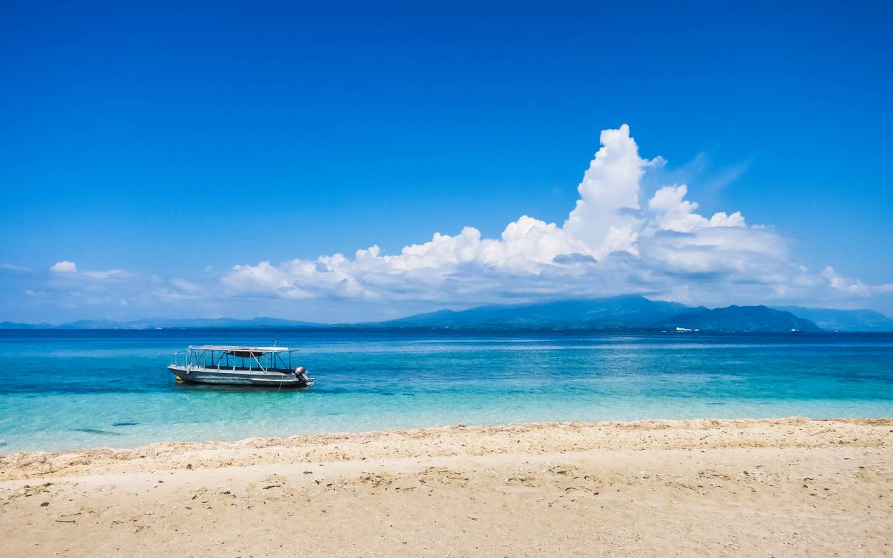 View of Viti Levu from Bounty Island