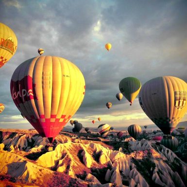 Hot air balloon over Cappadocia, Turkey