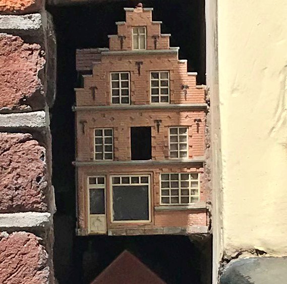 Close up of one of the tiny hidden houses of Westerstraat