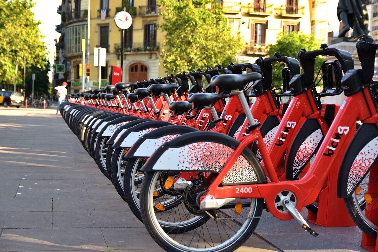 Bicycle share Barcelona, Spain