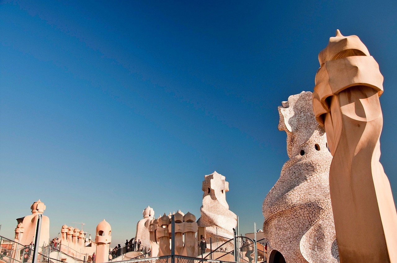 Casa Mila La Pedrera by Antoni Gaudi in Barcelona